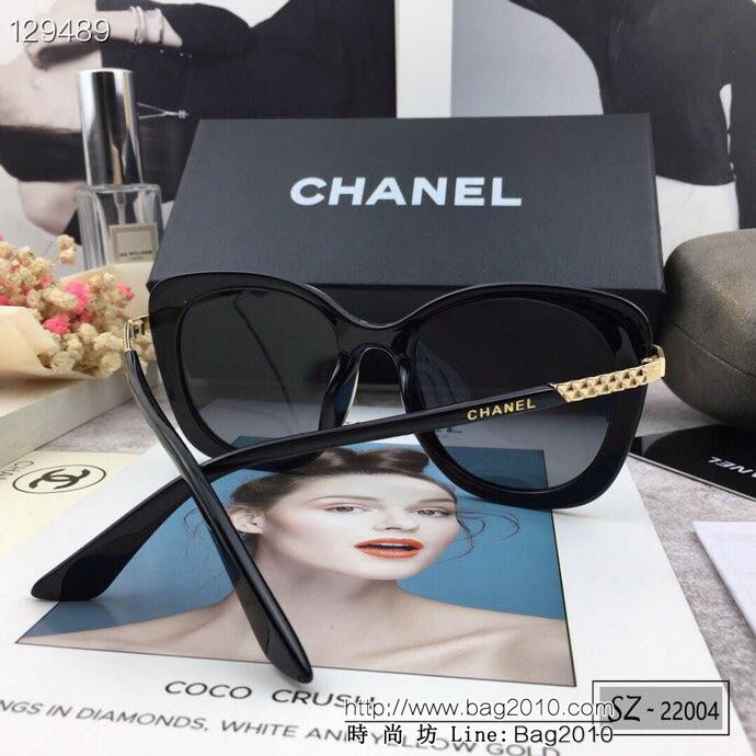 CHANEL香奈兒 寶麗來樹脂偏光鏡片 新款 小香太陽鏡 遮擋光線防輻射 22004  lly1461